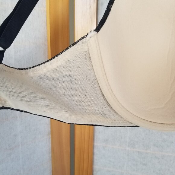 Gilligan & O'Malley Bra 36D Black over Nude Favorite Lightly Lined EUC - Picture 7 of 7